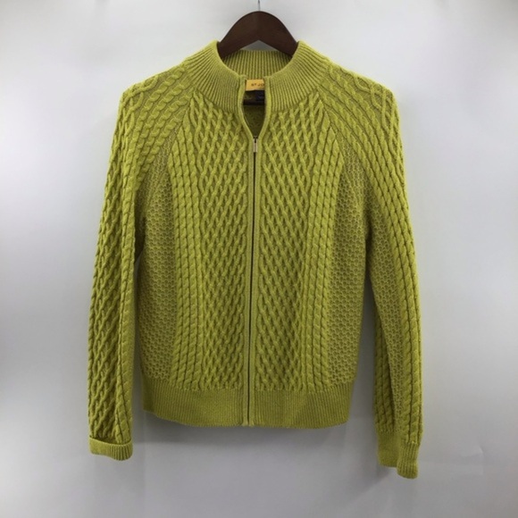 St. John Woman’s Green Zip-Up Sweater - Picture 3 of 10